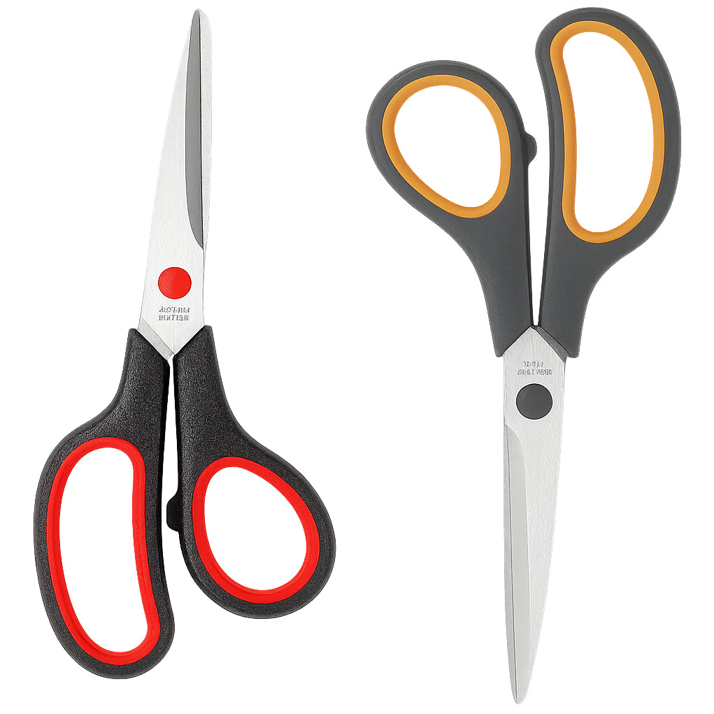 8-Inch Stainless Steel Scissors Sharp Tailoring Shears for Sewing, Crafts, and Office Use, Pack of 2