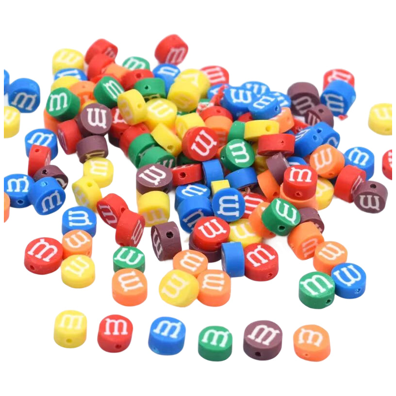 Mouse Head Polymer Clay Beads 10mm Mixed Spacer Beads for DIY Jewelry Making, Pack of 100