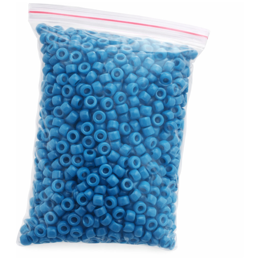 6x9mm Acrylic Pony Beads with 4mm Hole for Bracelets Jewelry Making and DIY Crafts, Pack of 1000