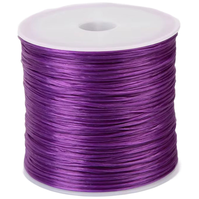 0.8mm Transparent Crystal Elastic Cord for Beading, Bracelets, and Jewelry Making, 60m Roll