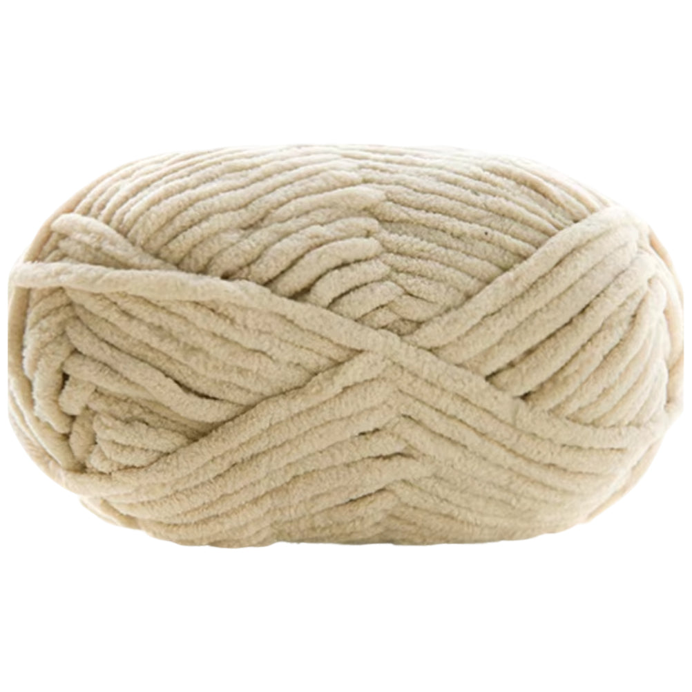 Super Bulky Chenille Velvet Yarn – Size 6 Fluffy Plush Yarn for Crocheting, Amigurumi, and Baby Blankets, 100g/3.53oz 120 yards