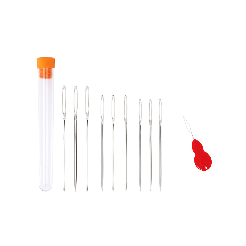 Stainless Steel Large-Eye Blunt Yarn Needles for Crochet, Knitting, Sewing, and Weaving