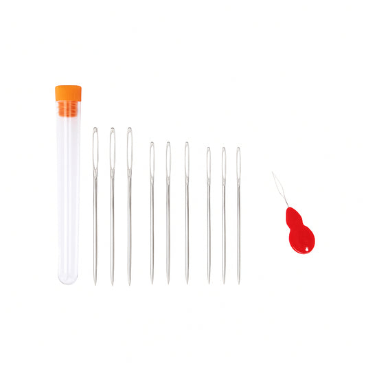 Stainless Steel Large-Eye Blunt Yarn Needles for Crochet, Knitting, Sewing, and Weaving