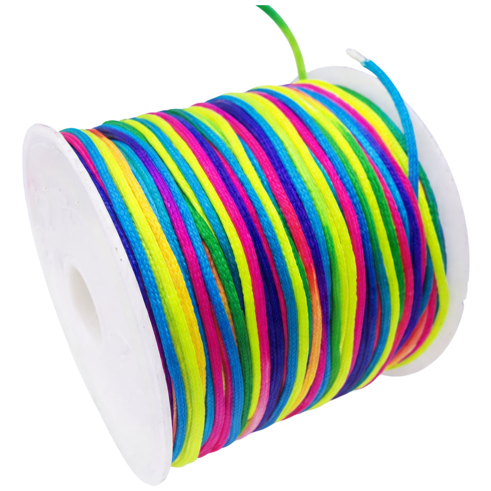 1 mm Rainbow Stretch Elastic Cord for Bracelets Jewelry Making and Beading Crafts