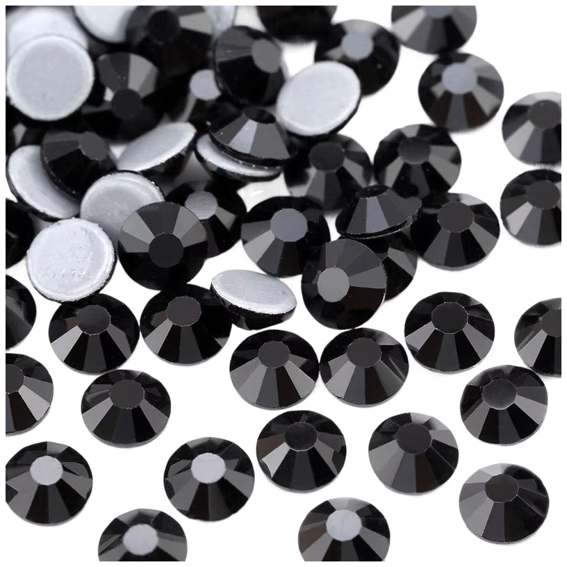 Flat Back Rhinestones Round Gems for Nail Art Clothing Crafts Glue Fix Decorations, Pack of 1440