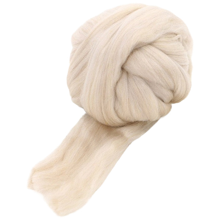 100g Wool Roving 8cm Thick Natural Fiber for Needle Felting Spinning Weaving and DIY Craft Projects