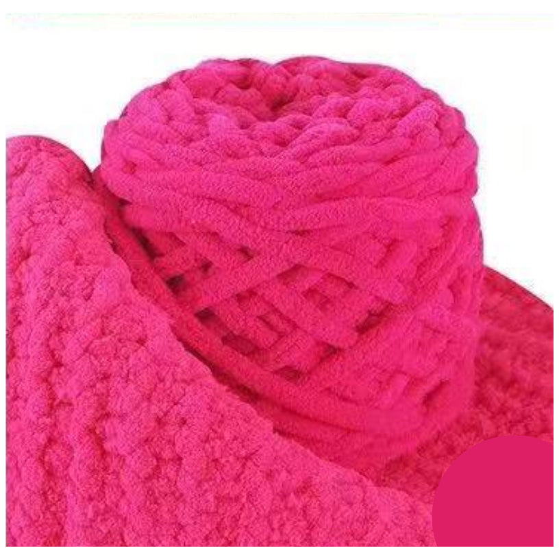 5mm Super Bulky Icicle Chenille Blanket Yarn 100g/3.53oz, 72 Yards for Knitting & Crocheting Crafts
