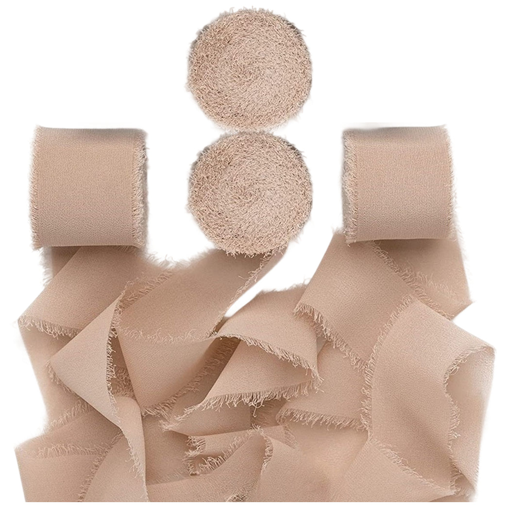 Chiffon Ribbon Rolls 1.5 Inch 5.5 Yards for Gift Wrapping Weddings Parties Floral DIY Crafts, Pack of 4
