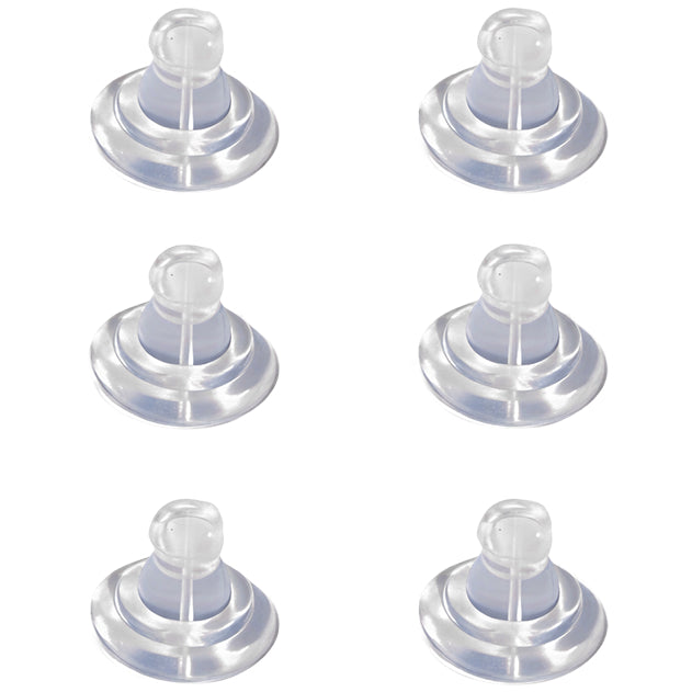 Silicone Earring Backs Replacement Hypoallergenic Secure Stoppers For Stud Earrings Droopy Ears Adults, Pack of 6