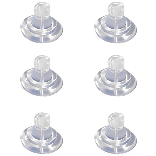 Silicone Earring Backs Replacement Hypoallergenic Secure Stoppers For Stud Earrings Droopy Ears Adults, Pack of 6