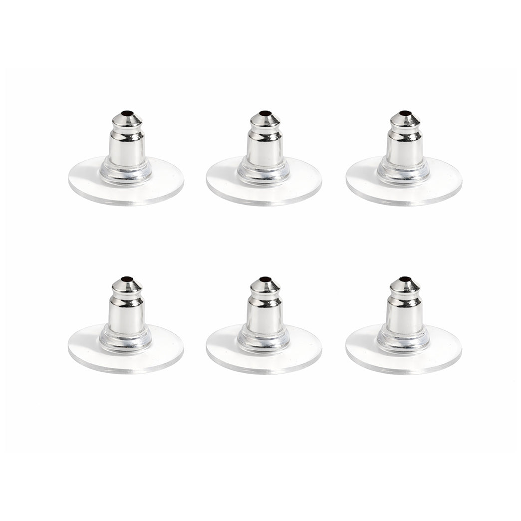 Locking Earring Backs for Studs Heavy Earrings Hypoallergenic Replacement for Women and Men, Pack of 6