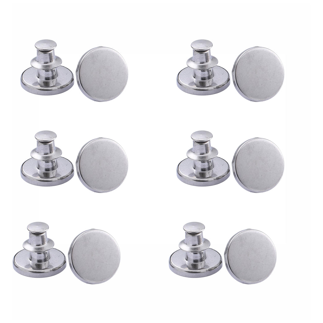 No Sew Jean Button Pins Adjustable Reusable Waist Tightener for Loose Jeans. Set of 12
