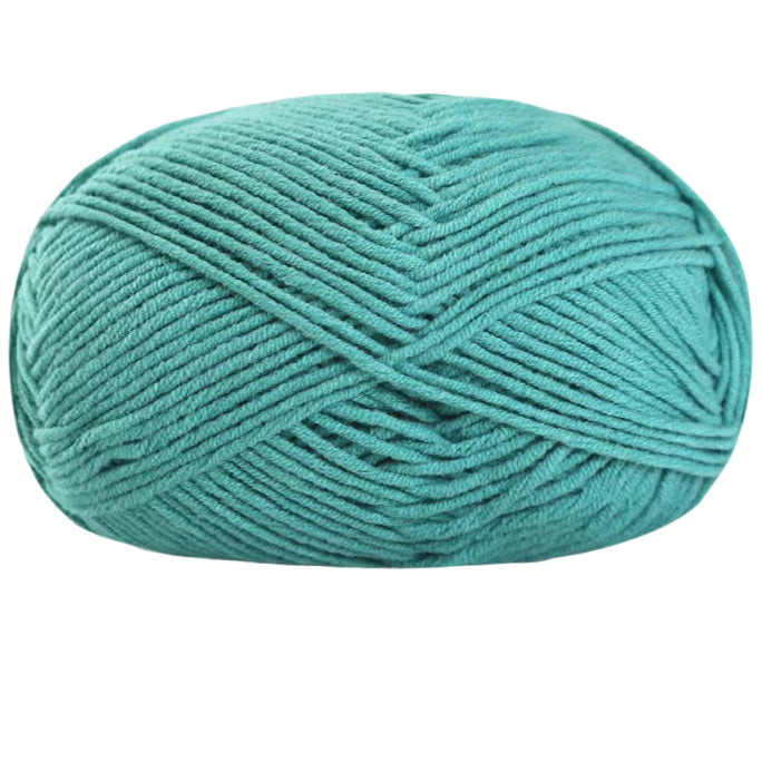 Soft Cotton Acrylic Blend Yarn for Crochet Knitting Amigurumi Projects, 50 Grams/1.76oz 140 yards