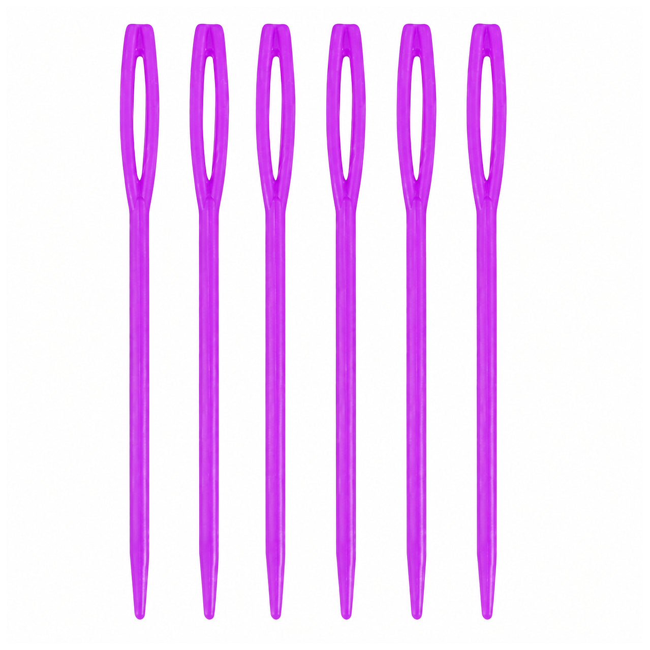 Multicolor Plastic Yarn Needles for Crocheting, Sewing, Weaving, and Needlepoint Crafts, Pack of 6