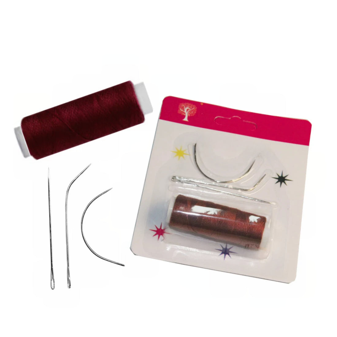 Curved Weaving Needle and Thread Guide Tool Set for Wig Making and Hair Extensions Sewing