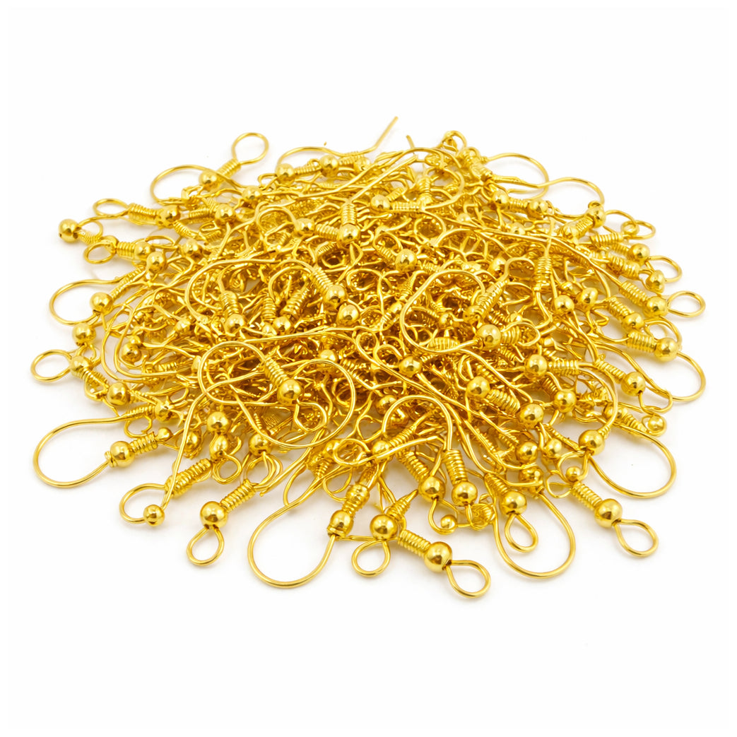 Stainless Steel Fish Hook Earring Wires Nickel Free French Hooks Coil and Ball Style for Jewelry Making DIY Crafts