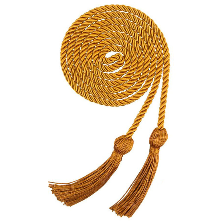 67 Inches Gold Graduation Cords for 2025 Ceremonies Braided Style Honor Tassel Rope