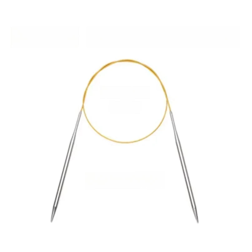 Stainless Steel Circular Knitting Crochet Needles, 80cm for Durable and Precise Stitching