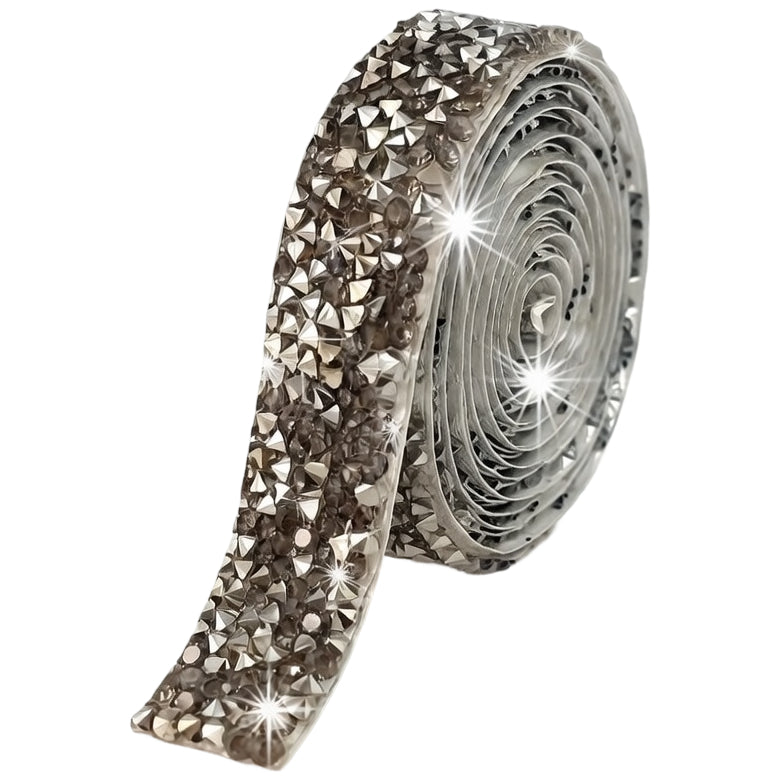 1 Yard Self Adhesive Rhinestone Ribbon Roll Resin Crystal Trim for Crafts Clothing Bags Shoes DIY Decorations