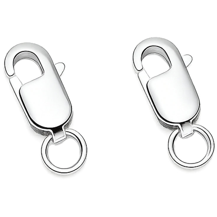 18K Gold Rectangle Lobster Claw Clasps with Jump Rings for DIY Jewelry Making, Hypoallergenic Nickel Free