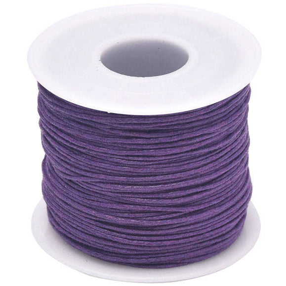 1mm 76.55 Yards Waxed Cotton Cord String for Beading, Macrame, Bracelet, and Necklace Making
