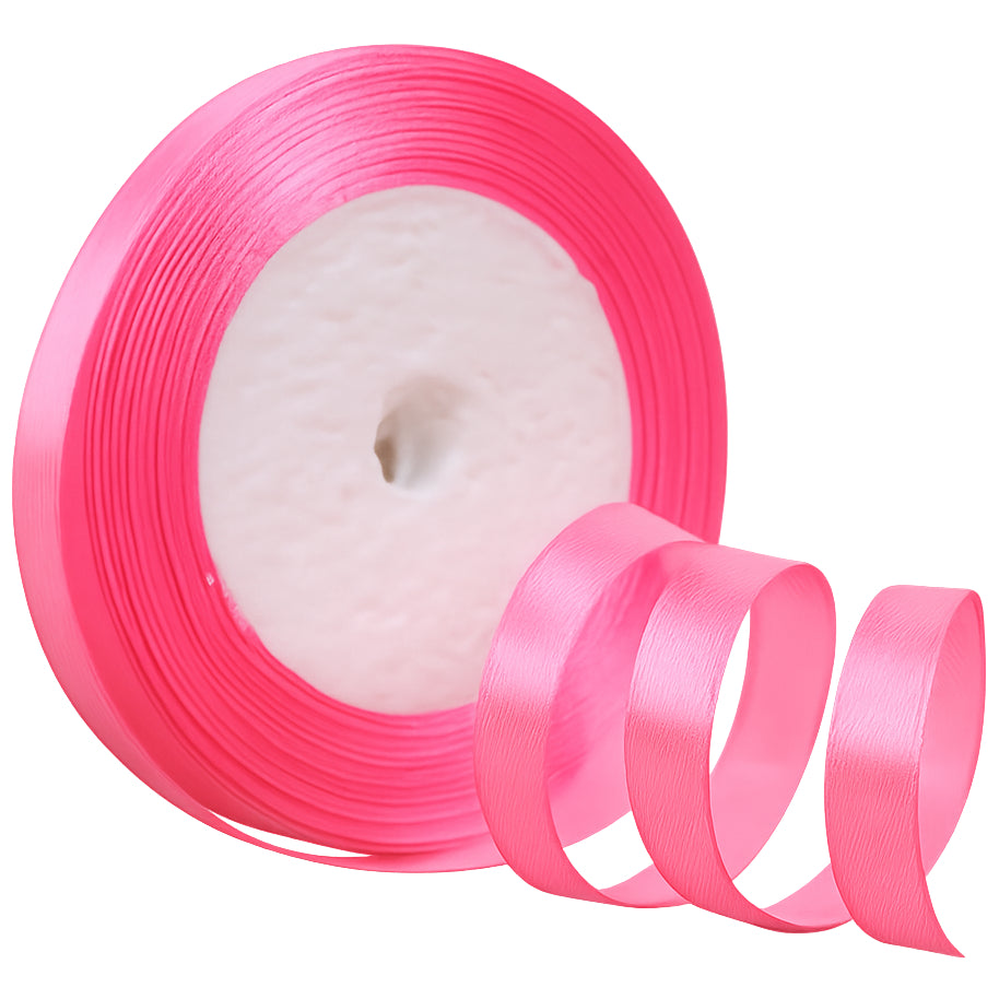 Satin Ribbon 3/8 Inch Wide Single Face Polyester Roll 23 Yards for Crafts and Decoration