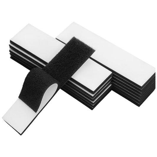 1x4 Inch Strong Adhesive Hook and Loop Strips Double Sided Mounting Tape for Home and Office, Pack of 15 Sets