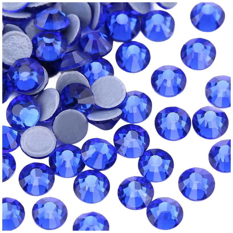 Flat Back Rhinestones Round Gems for Nail Art Clothing Crafts Glue Fix Decorations, Pack of 1440