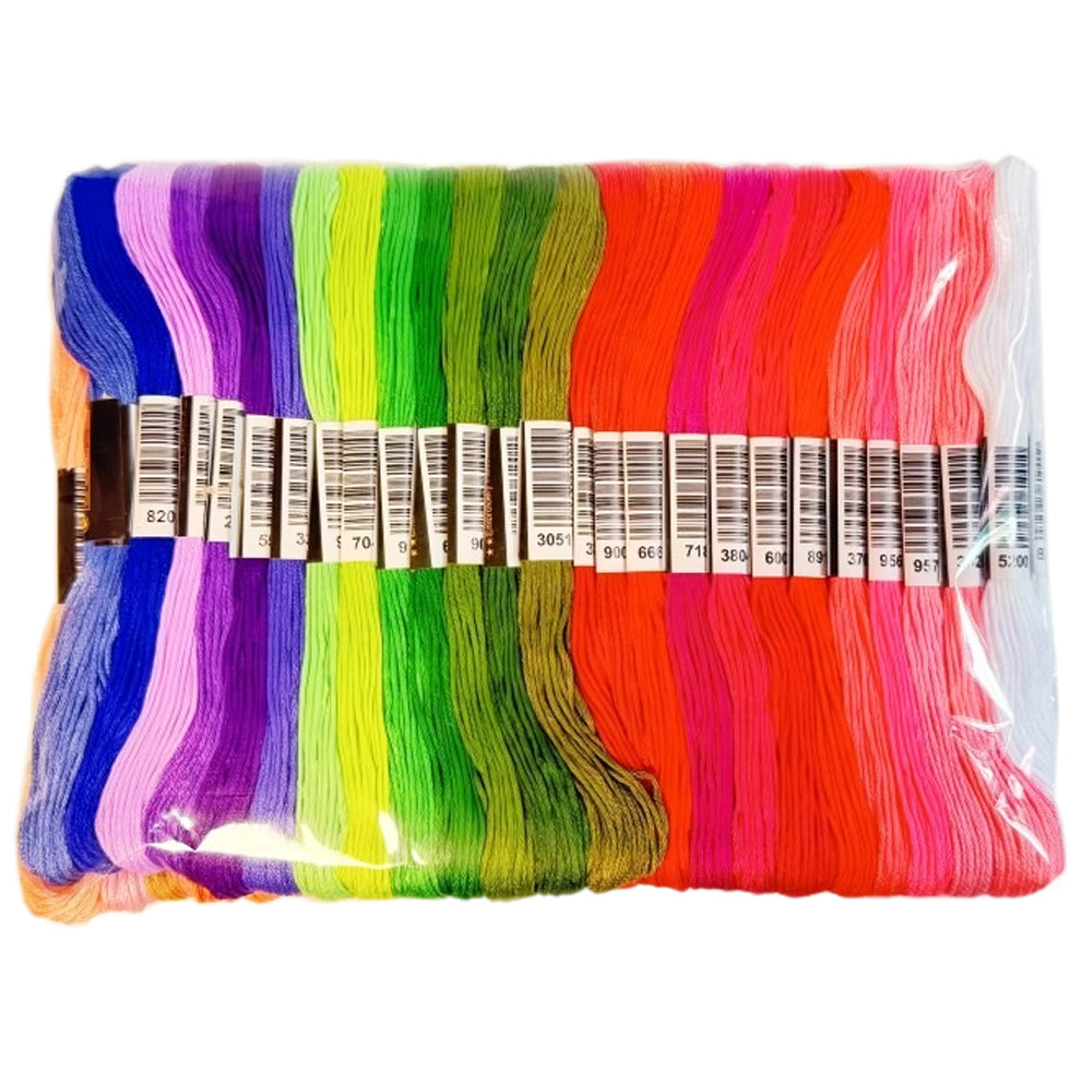 50 Colors Embroidery Floss Set, 8M Six-Strand Polyester Cotton Thread for Cross Stitch and Crafts
