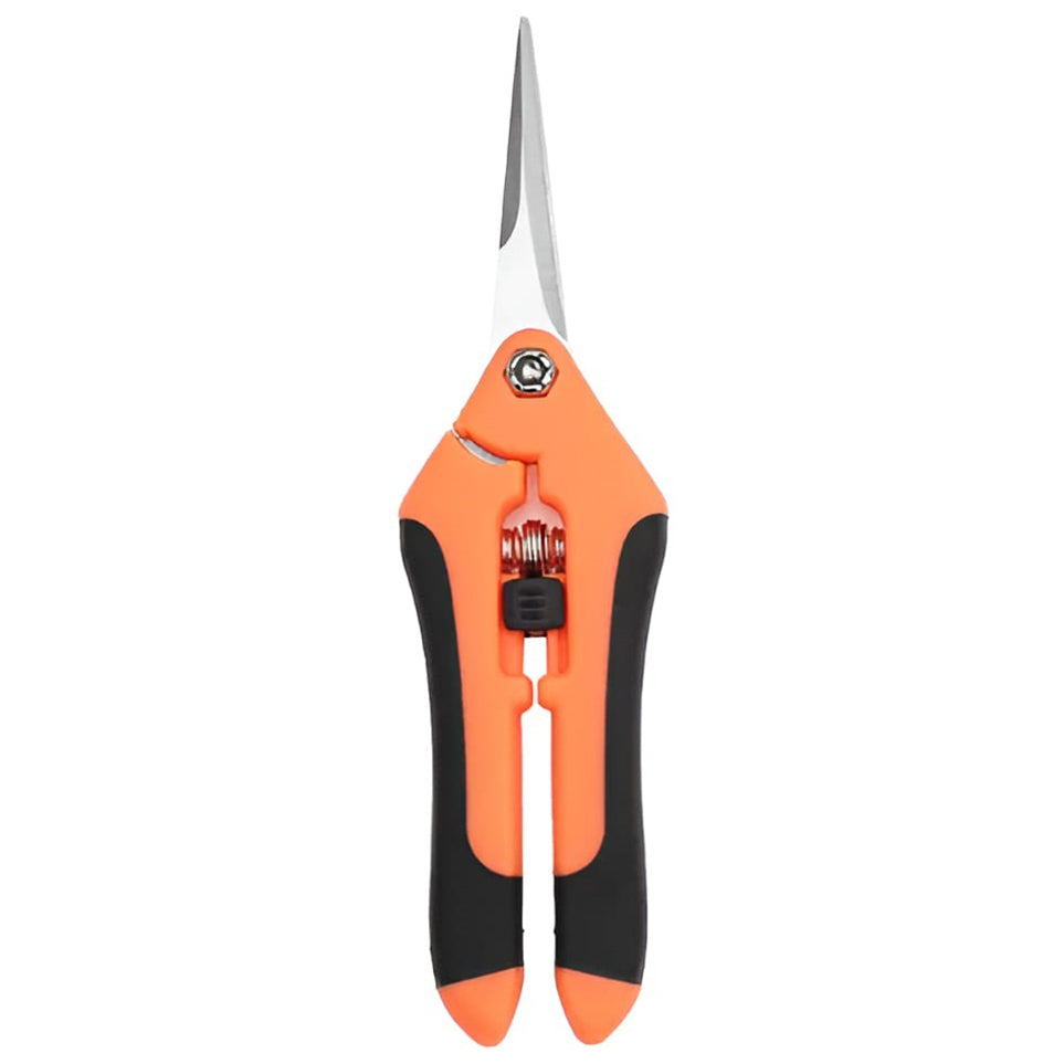Stainless Steel Pruning Shears Micro Tip Spring Scissors for Garden Harvest Sewing Crafts and DIY Projects