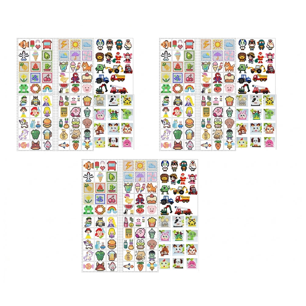 Instruction Pad for Fuse Beads With Assorted Patterns for Kids Crafting, DIY Designs, and Activity Projects
