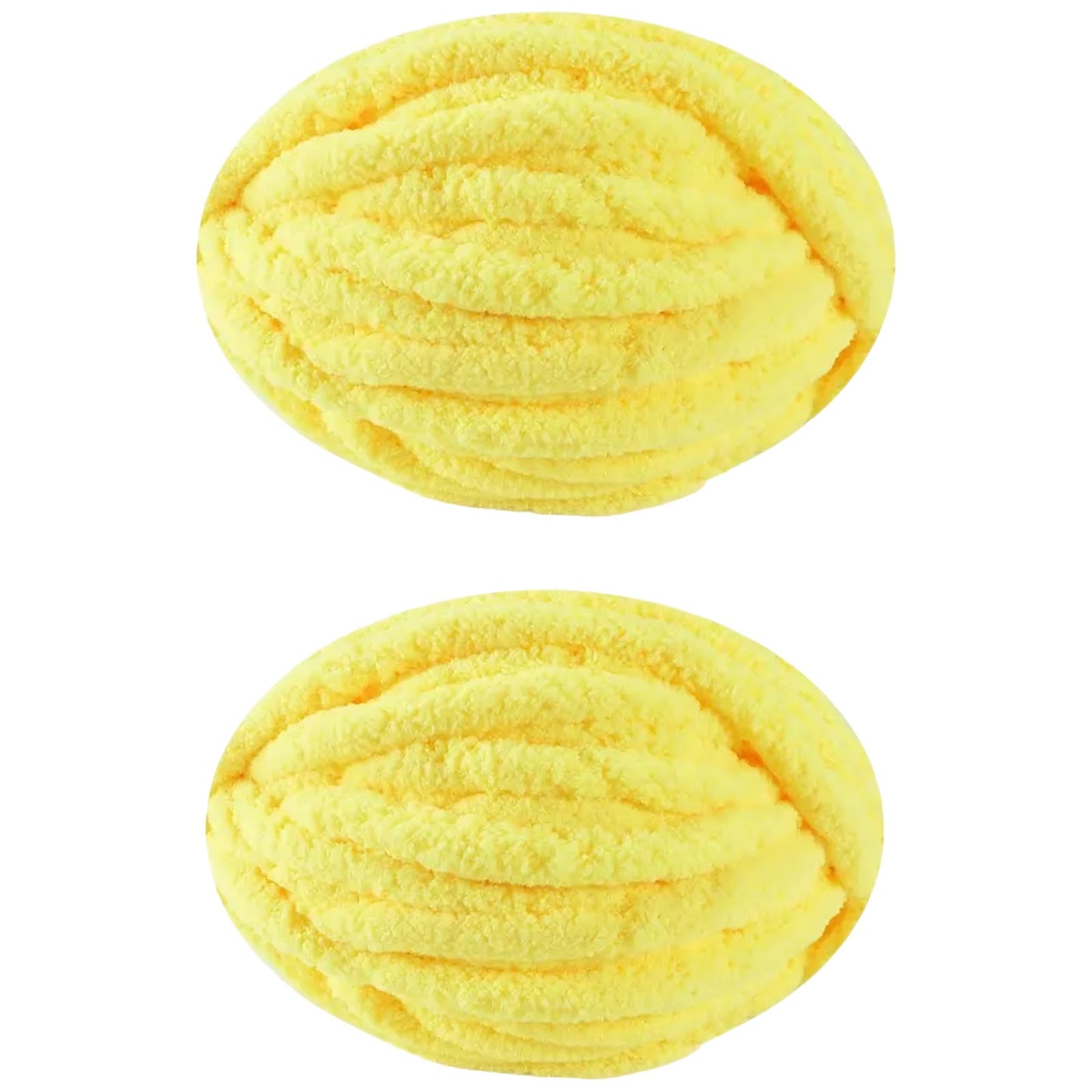 Jumbo Chunky Chenille Yarn for Knitting Crochet Weaving Blankets and DIY Craft Projects 250 Grams/8.82oz 29.53 yards, Pack of 2