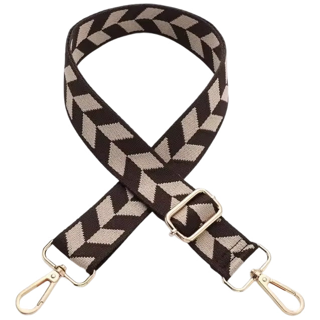 Adjustable 11-Inch Wide Stripe Purse Strap Replacement for Crossbody Handbags and Shoulder Bags