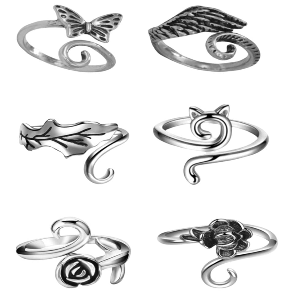 6pcs Adjustable Metal Yarn Guide Rings with Box for Faster Knitting and Crochet Projects