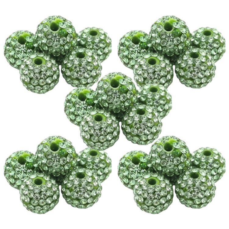 10mm White Rhinestone Beads for Jewelry Making Round Disco Crystal Beads for DIY Bracelets, Earrings and Necklaces