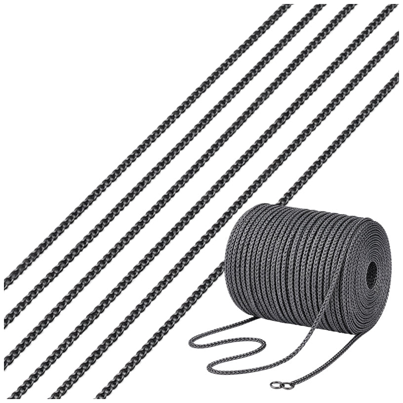 16.4 Feet Permanent Cable Chain Necklace with Small Soldered Links for Permanent Jewelry and DIY Jewelry Making