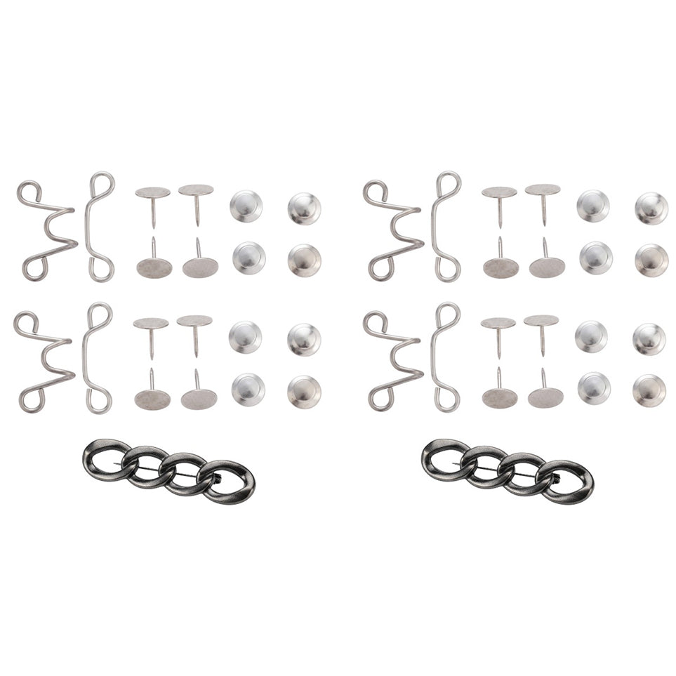 4 Sets Waist Cinching Buckles and 2pcs Pin Waist Cincher Clips for Jeans Dresses Skirts No Sew