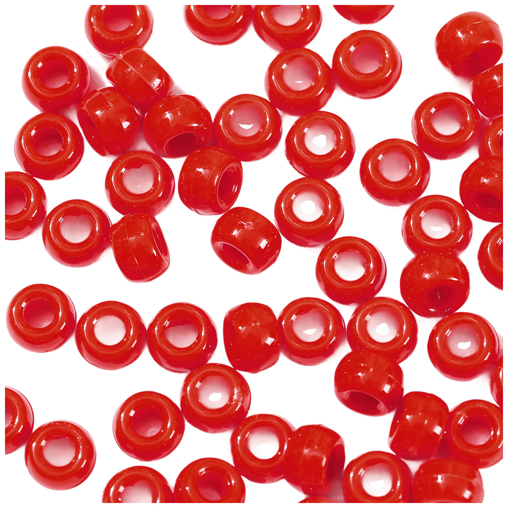 6x9mm Pony Beads Bulk for Bracelet Making Kandi Jewelry Hair Braids Crafts, Pack of 1000