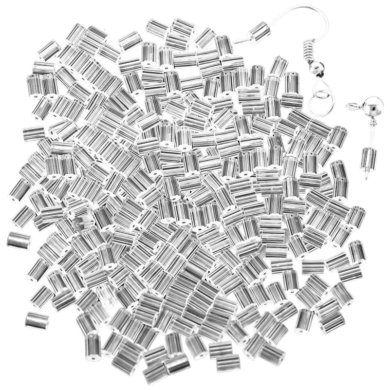 Soft Clear Silicone Earring Backs for Studs, Hypoallergenic Replacement Stoppers for Secure Everyday Wear