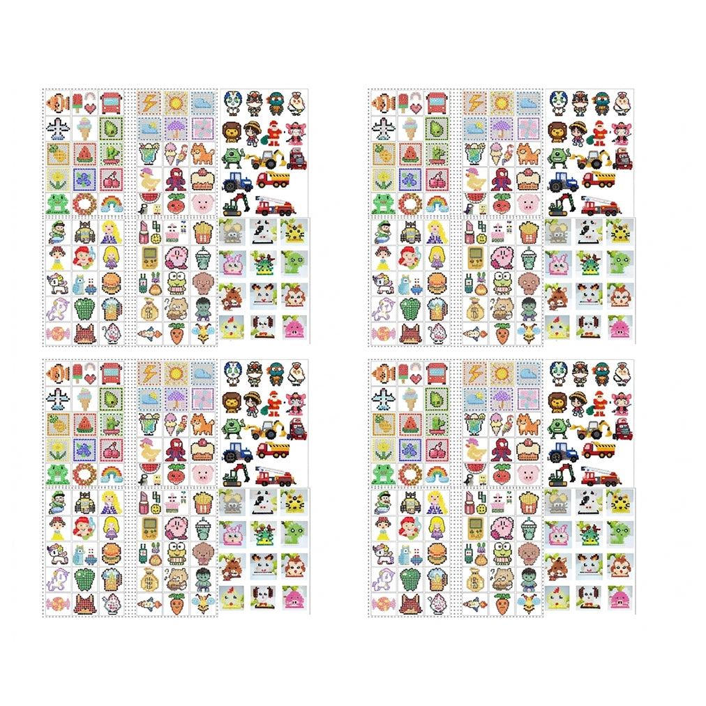 Instruction Pad for Fuse Beads With Assorted Patterns for Kids Crafting, DIY Designs, and Activity Projects