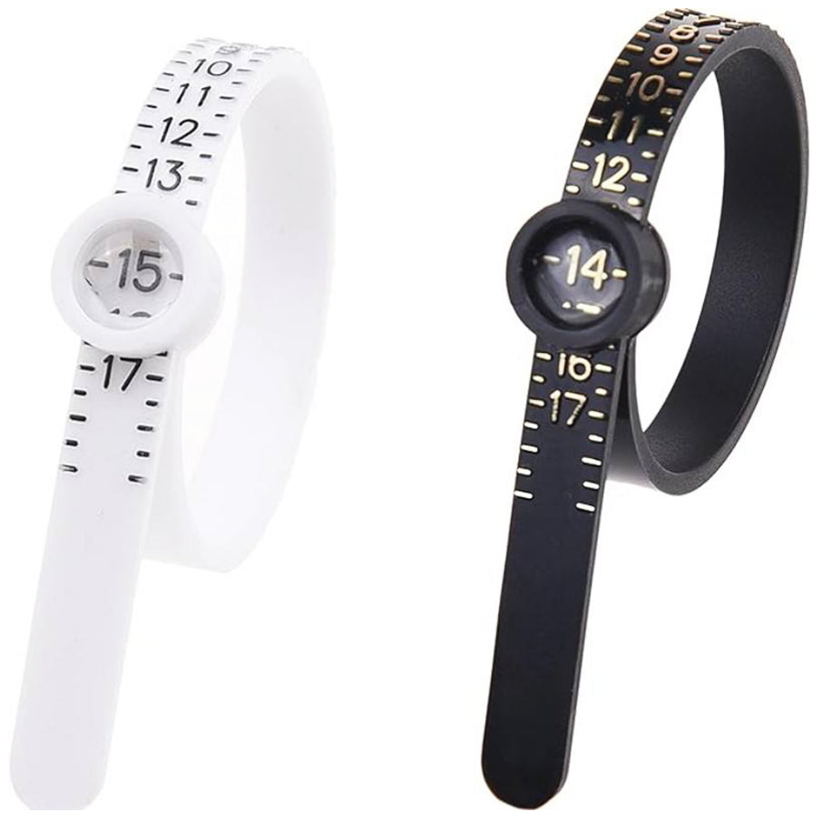 Adjustable Ring Sizer Finger Gauge Reusable Jewelry Measuring Tool US Sizes 1 to 17