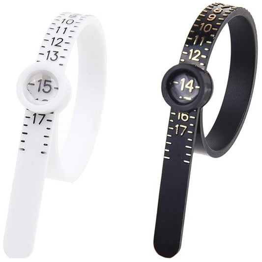 Adjustable Ring Sizer Finger Gauge Reusable Jewelry Measuring Tool US Sizes 1 to 17