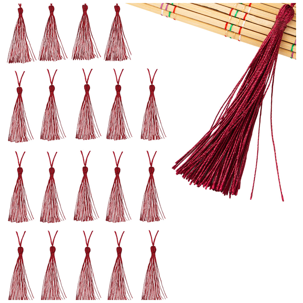 Handmade Silky Tassel Set for Jewelry Making, Keychains, Gift Tags, Sewing Crafts, and Home Decor, Pack of 20