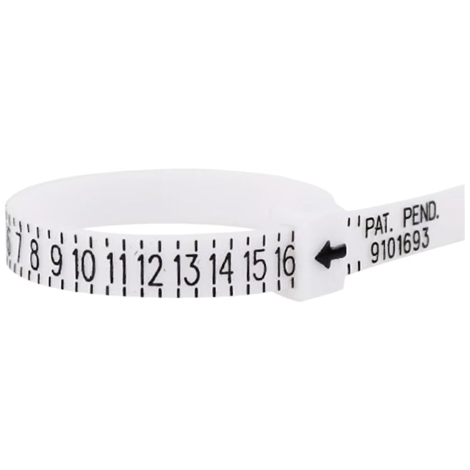 Adjustable Plastic Ring Sizer Measuring Gauge 1-17 US Sizes Reusable Finger Measuring Tool