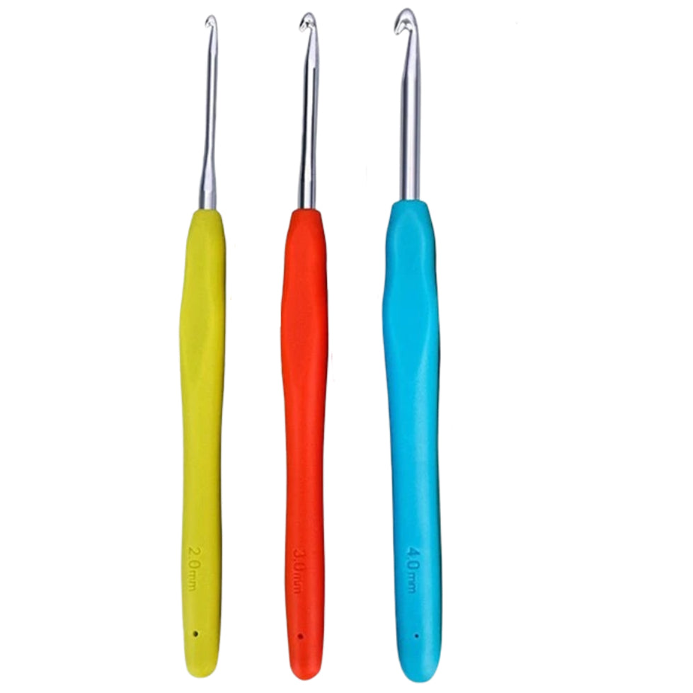 Crochet Hook 3 Sizes Set for DIY Yarn Projects, Knitting Gloves, Hats, Bags, and More