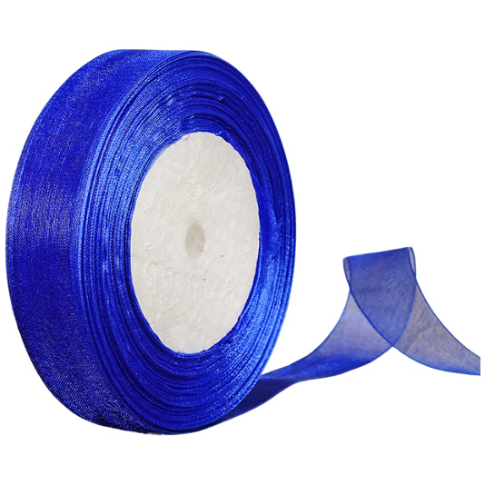 1 Inch Shiny Chiffon Ribbon 50 Yards Roll Polyester Sheer Fabric Ribbon for Crafts and Decorations