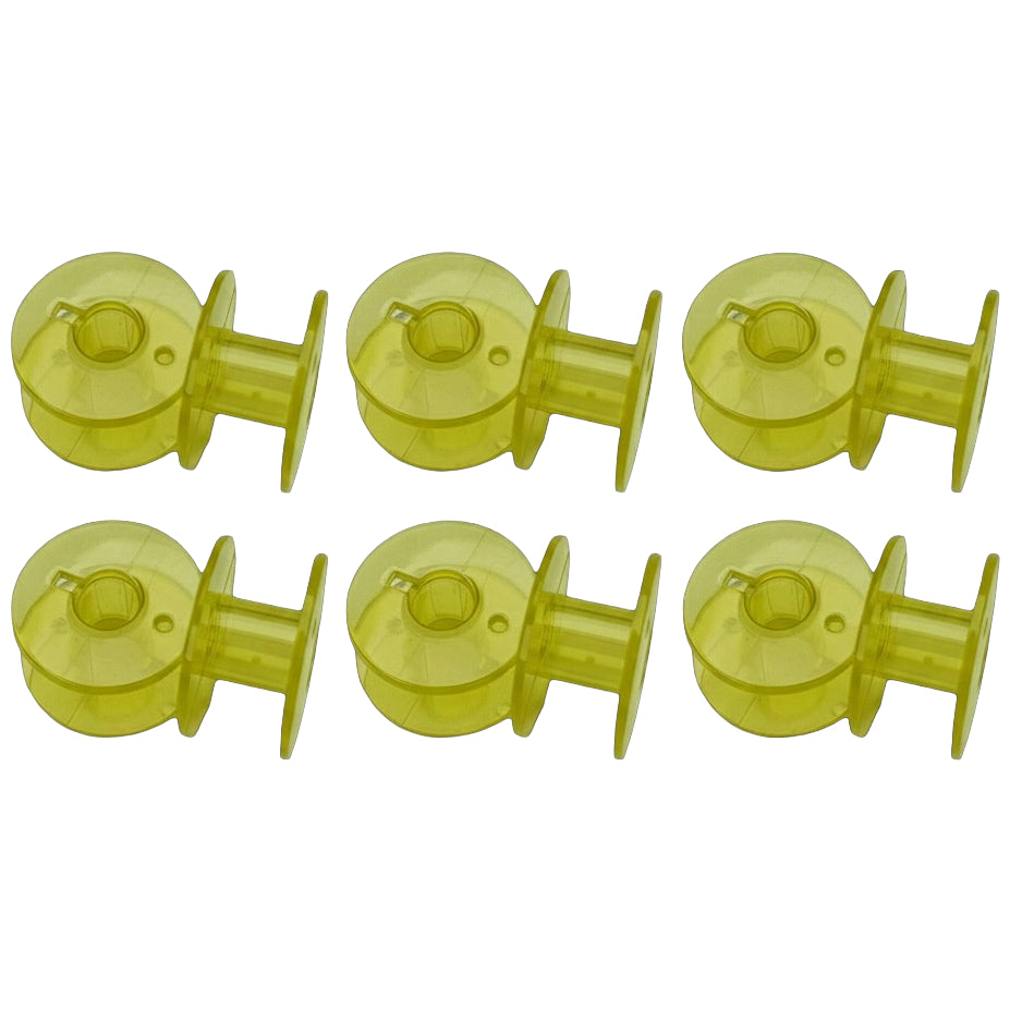 Transparent Sewing Machine Bobbins Plastic 20mm Universal Fit for Various Sewing Machine Brands, Pack of 12