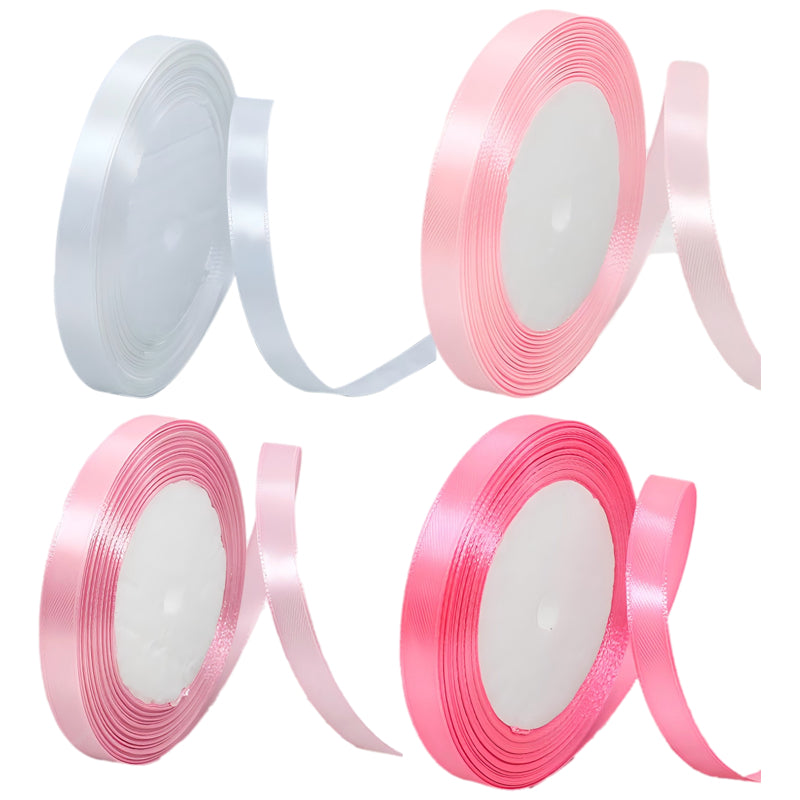 Satin Ribbon 4 Rolls 40 Yards for Gift Wrapping Crafts Weddings and Decorations
