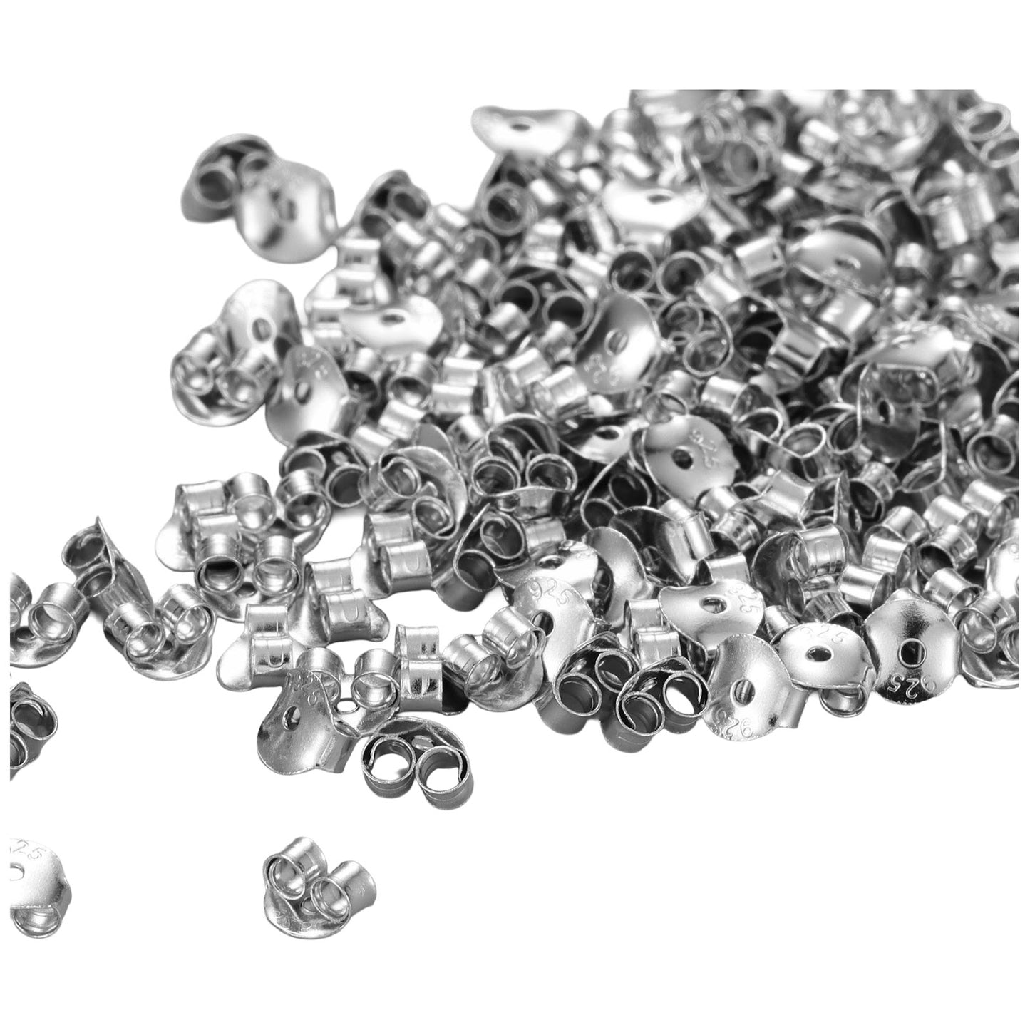 Hypoallergenic Earring Backs Replacements Secure Locking Stud Nuts for Earring Posts Jewelry Repair and DIY, Pack of 12