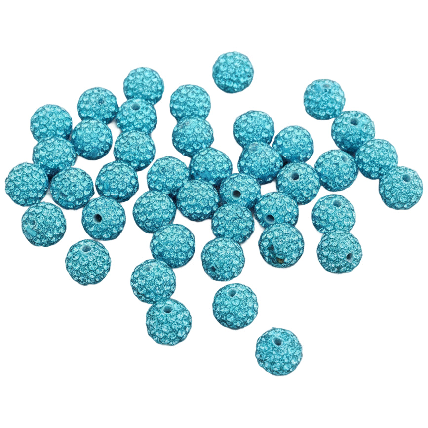 Sparkle Rhinestone Clay Beads Round Disco Spacer Beads for Jewelry Making, Bracelets, Earrings and DIY Craft Projects